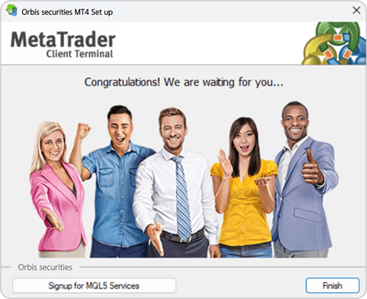 MT4 설치 - 설치 완료