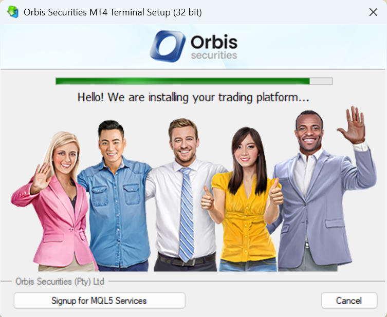 MT4 설치 - 설치 진행