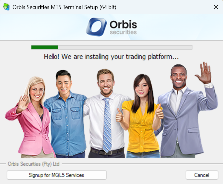 MT5 설치 - 설치 진행