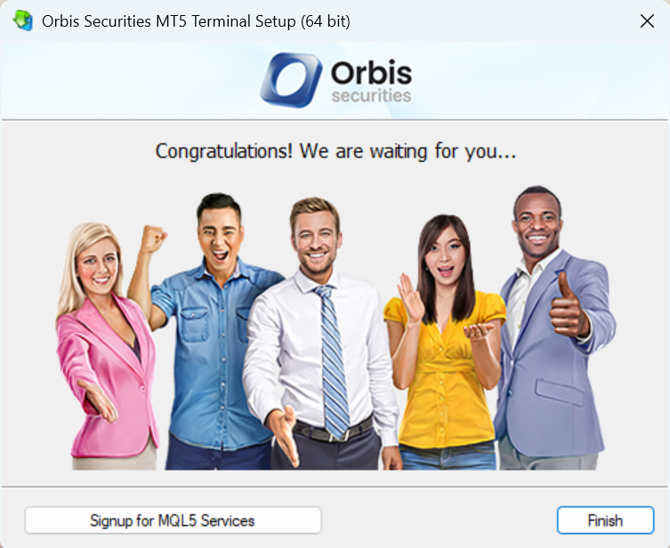 MT5 설치 - 설치 완료